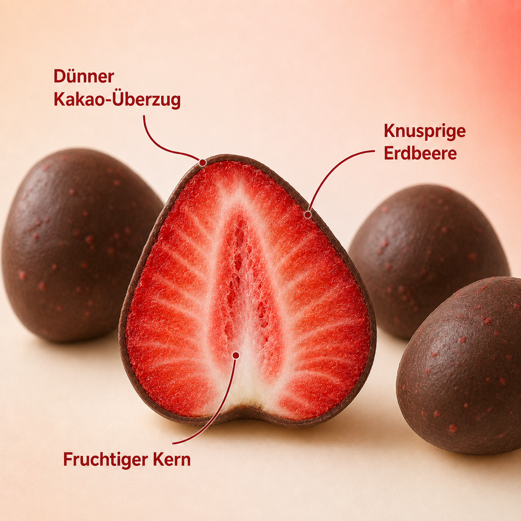 Titiz Crunchy Erdbeeren mit Kakao – 100 g