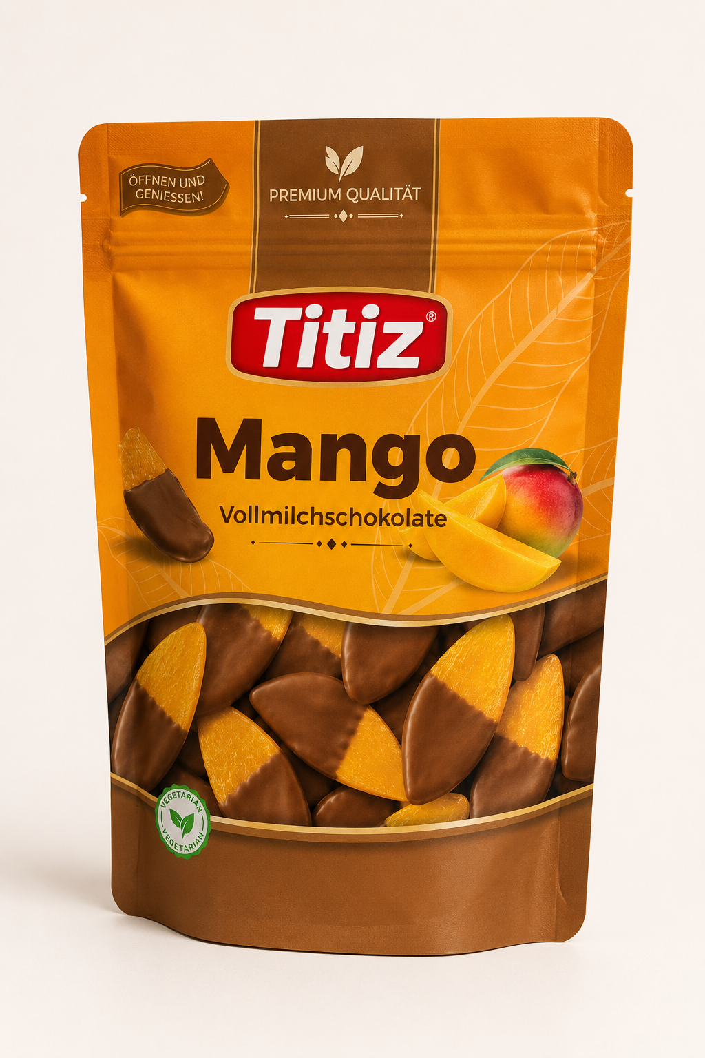 Titiz Mangostückchen in Vollmilchschokolade - 150g