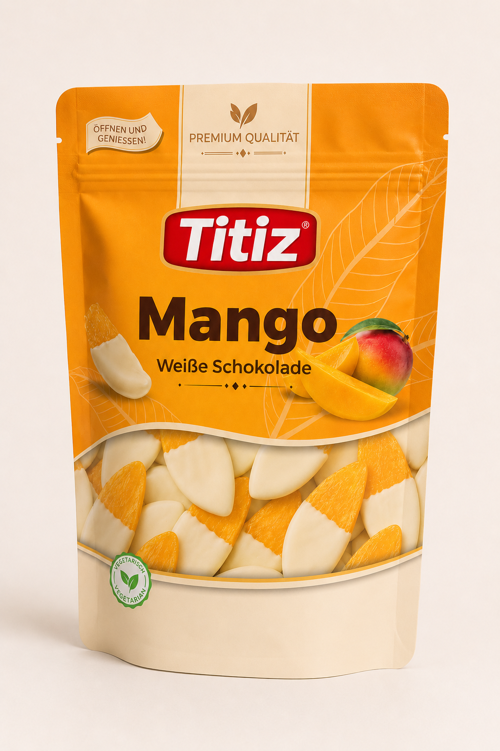 Titiz Mangostückchen in Weißer Schokolade - 150g