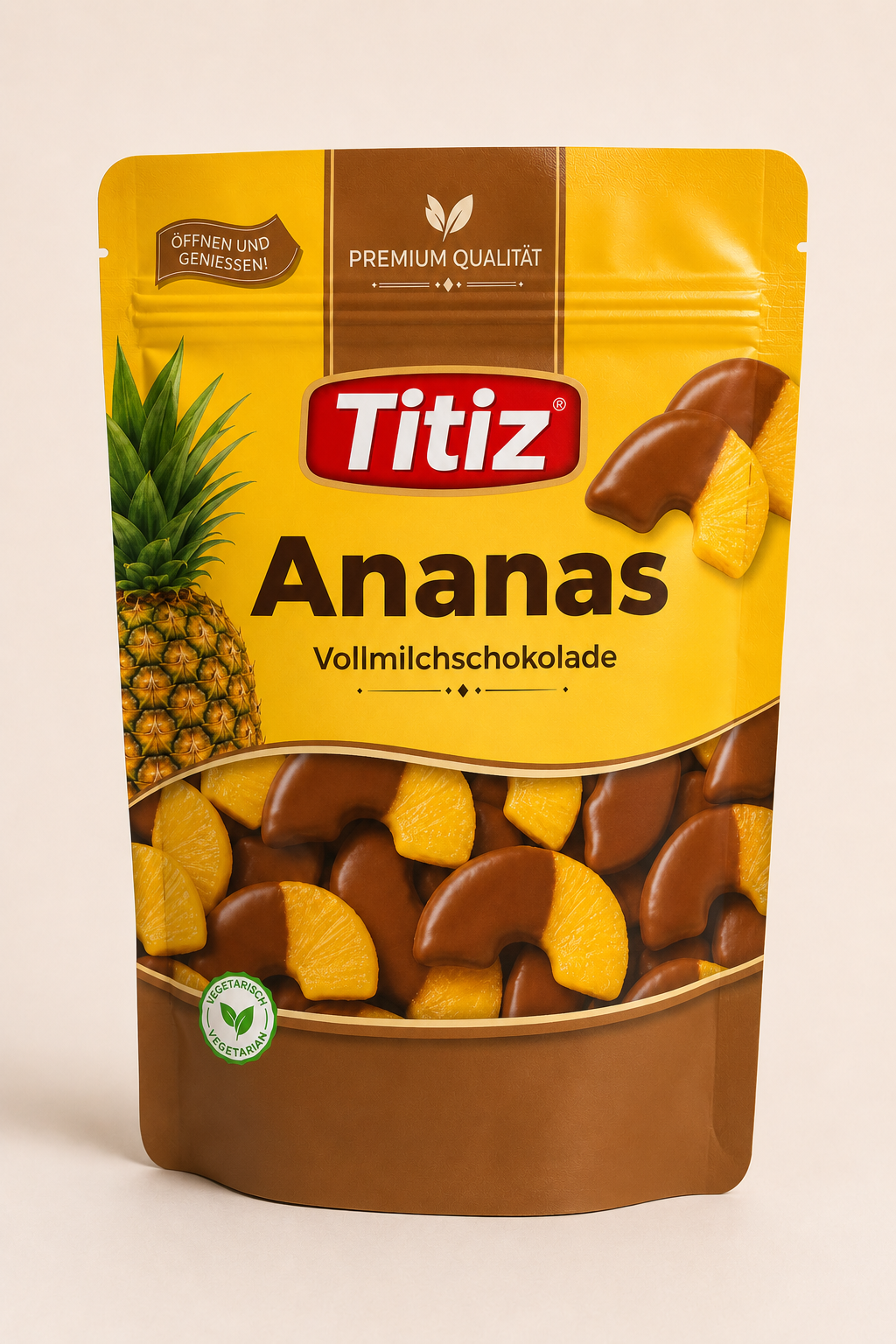 Titiz Ananasstückchen in weißer Schokolade - 150g